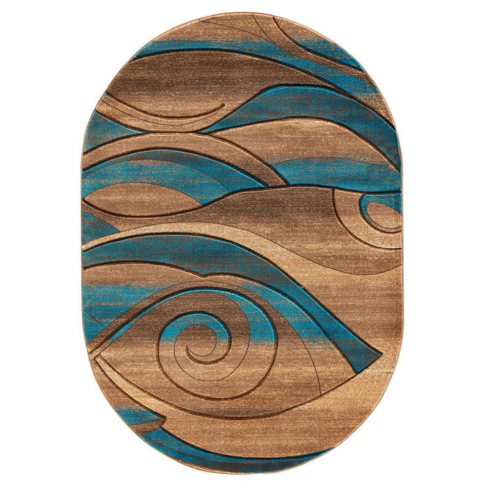 ORELSI COLLECTION OR34   5'2" X 7'5" OVAL. Picture 1