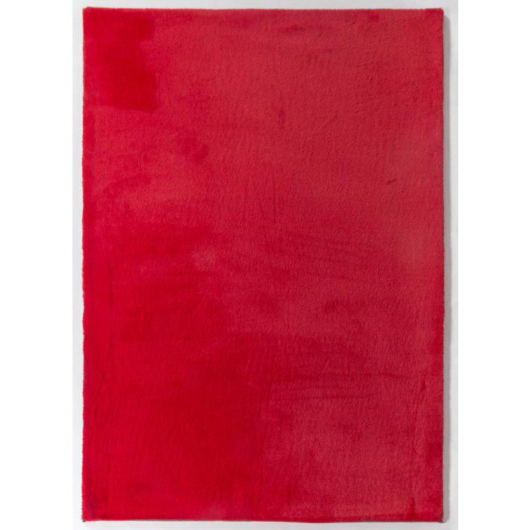 FAUX RABBIT FUR RED RB03  7'6" X 9'6". Picture 6