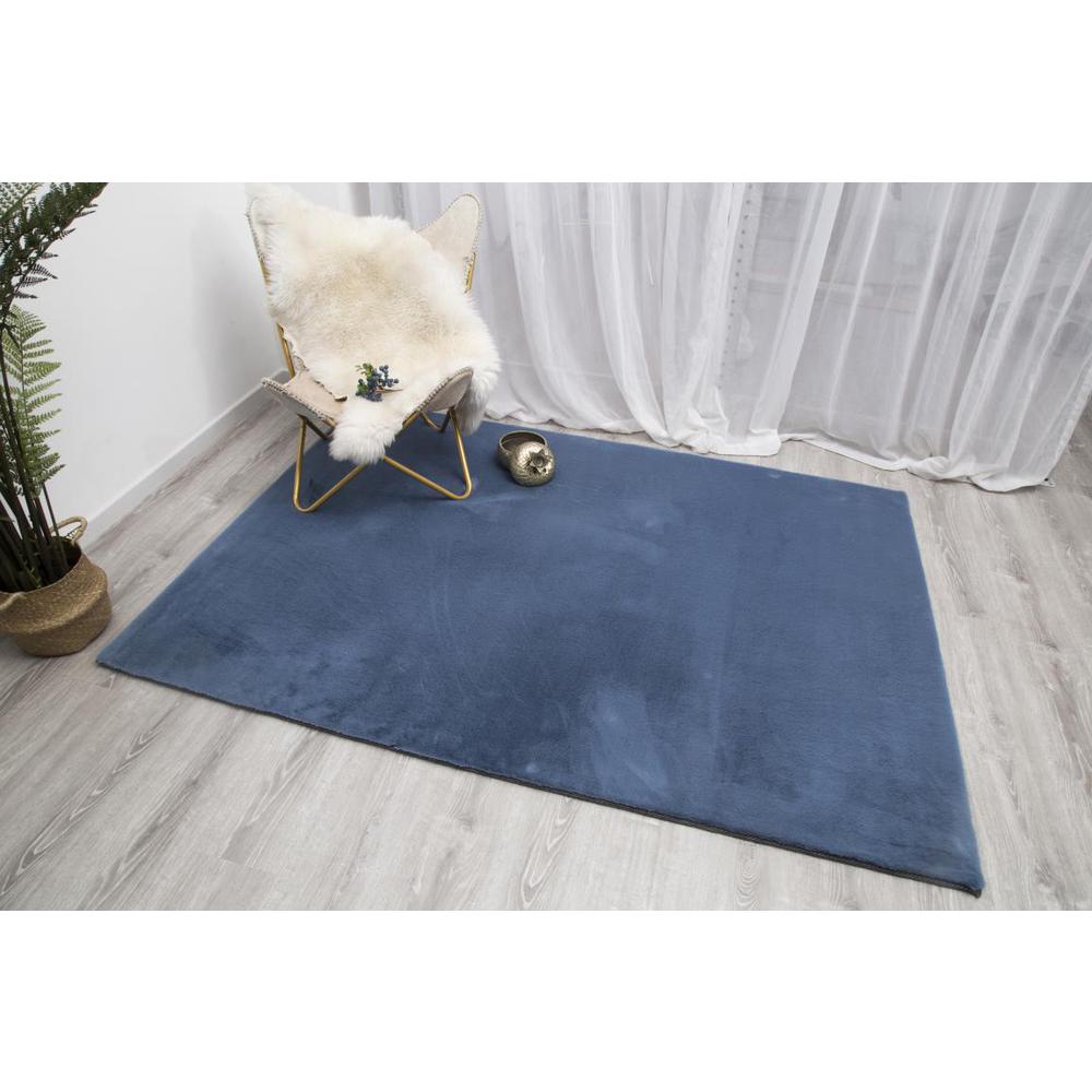 RABBIT SKIN BLUE RB10   5' X 7'. Picture 10
