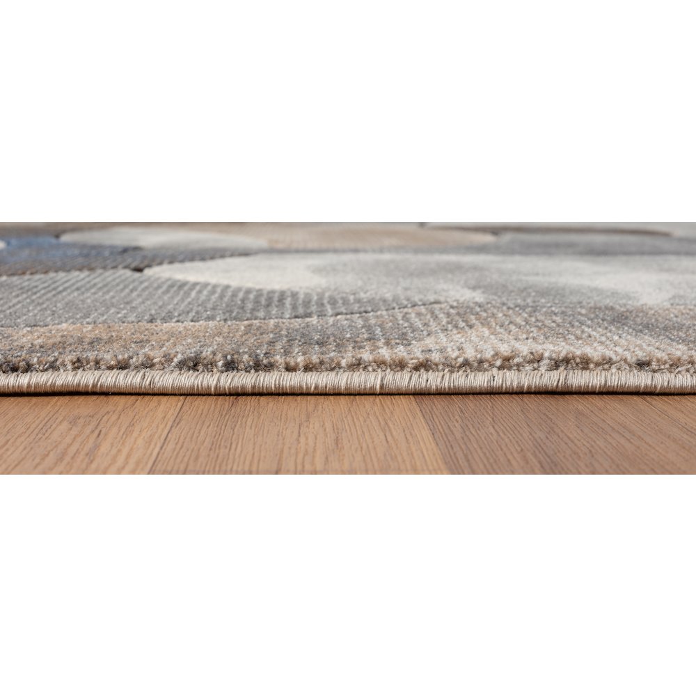 Alexia 02 Circular Abstract Area Rug – Beige, Navy & Gray. Picture 3