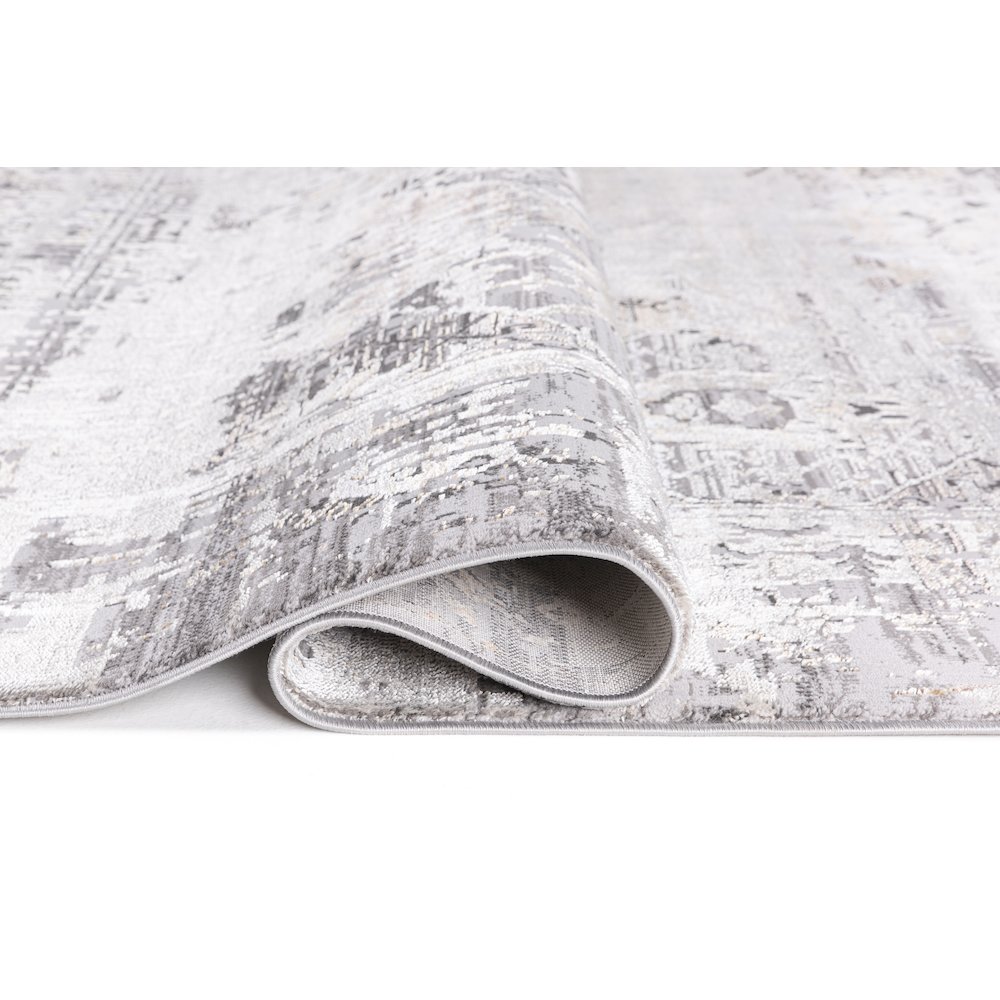 Bowman 08 Vintage Transitional Area Rug - Gray, Ivory & Beige. Picture 3