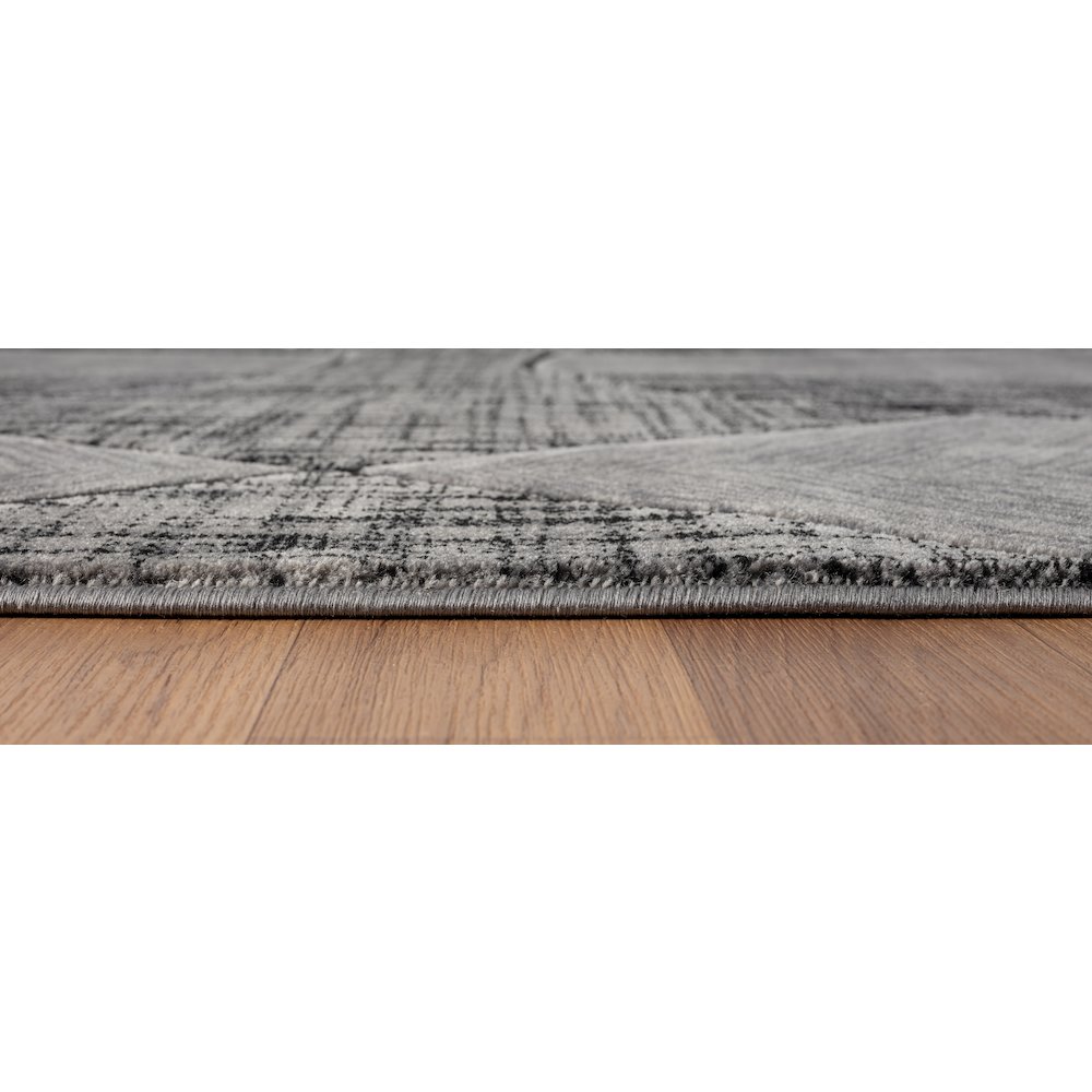 Alexia 09 Modern Geometric Area Rug – Gray & Charcoal. Picture 2