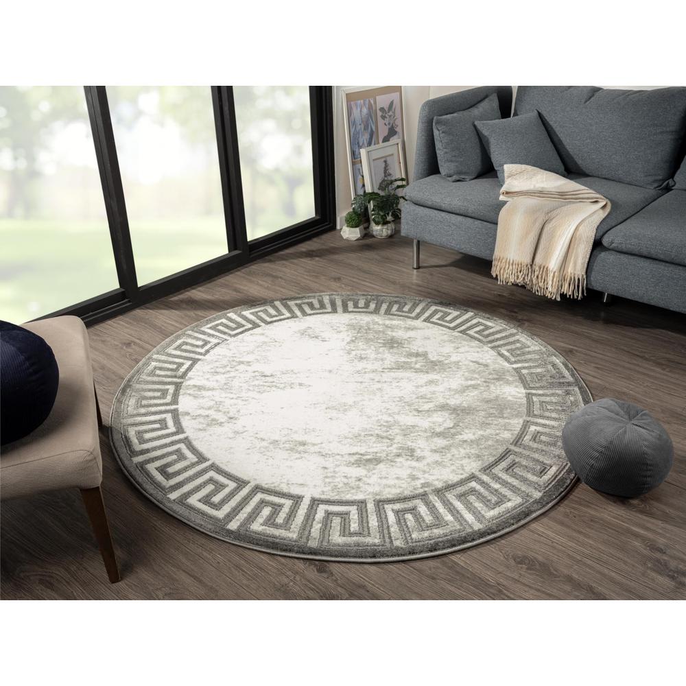 BROOKLYN  L.GREY BK06 7'10"  X 7'10" Round. Picture 2