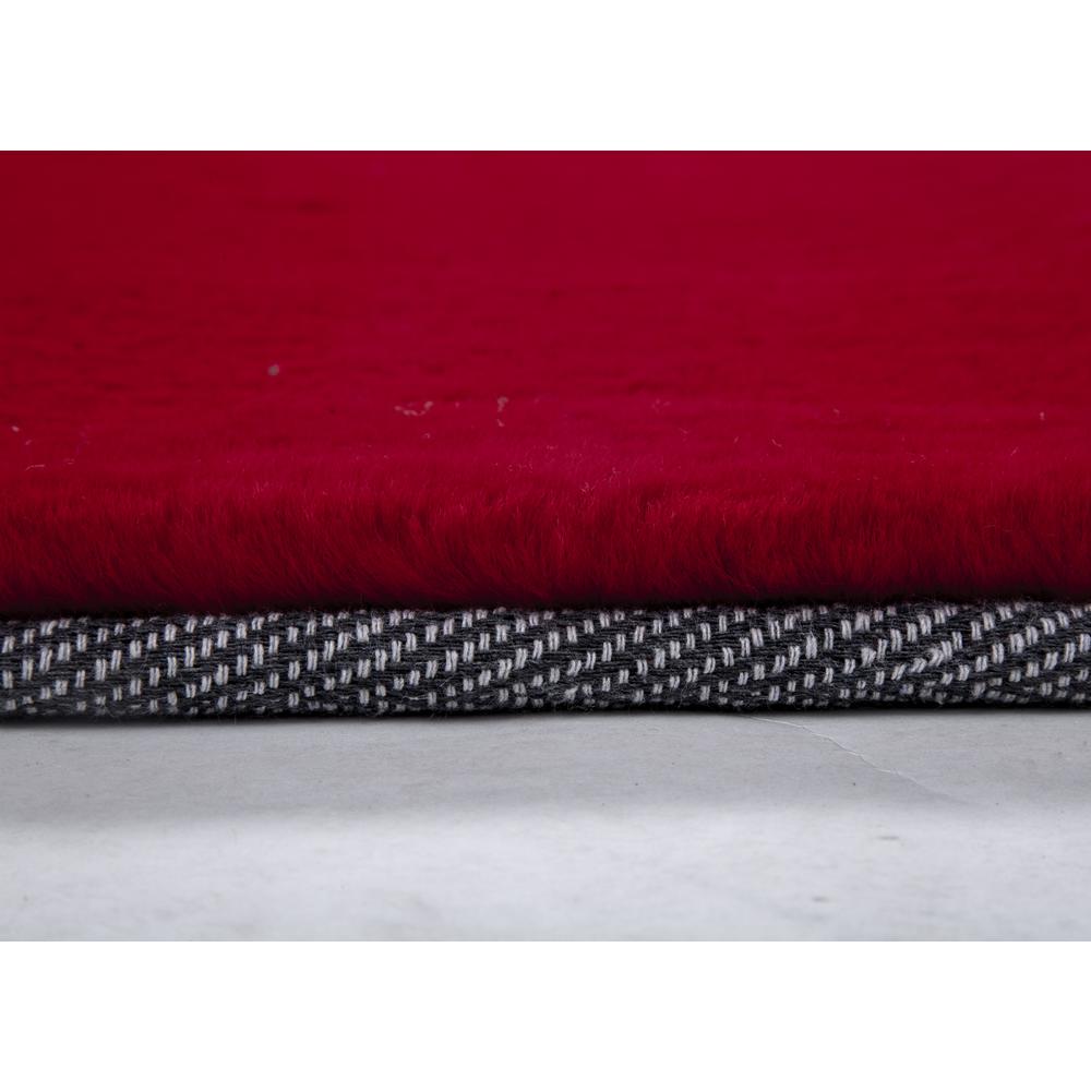 FAUX RABBIT FUR RED RB03  7'6" X 9'6". Picture 15