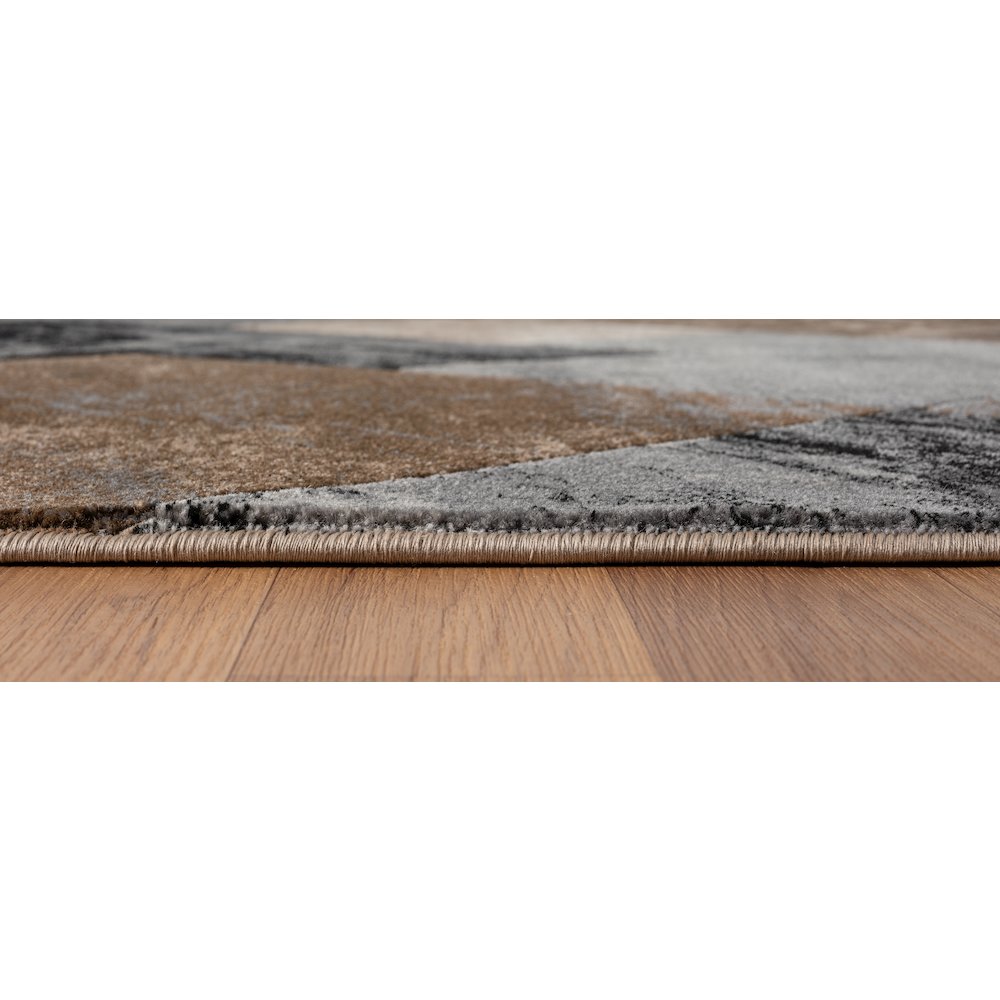 Alexia Geometric Area Rug – Brown, Gray & Charcoal. Picture 6