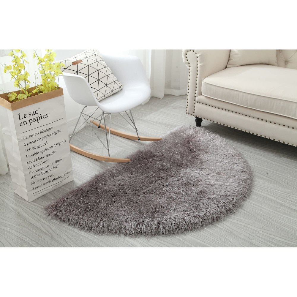 MANHATTTAN 01 GREY 2'5 X 4'5 HALFMOON. Picture 1