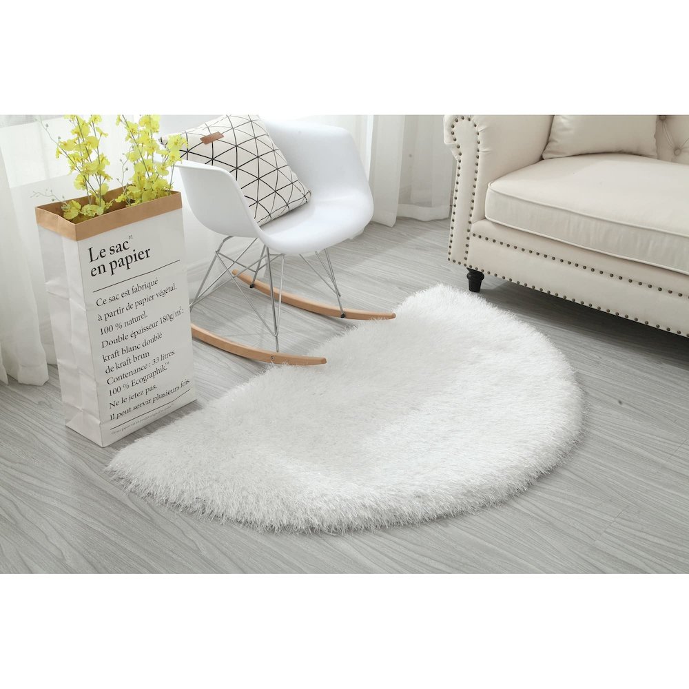 MANHATTTAN 02 WHITE 2'5 X 4'5 HALFMOON. Picture 1
