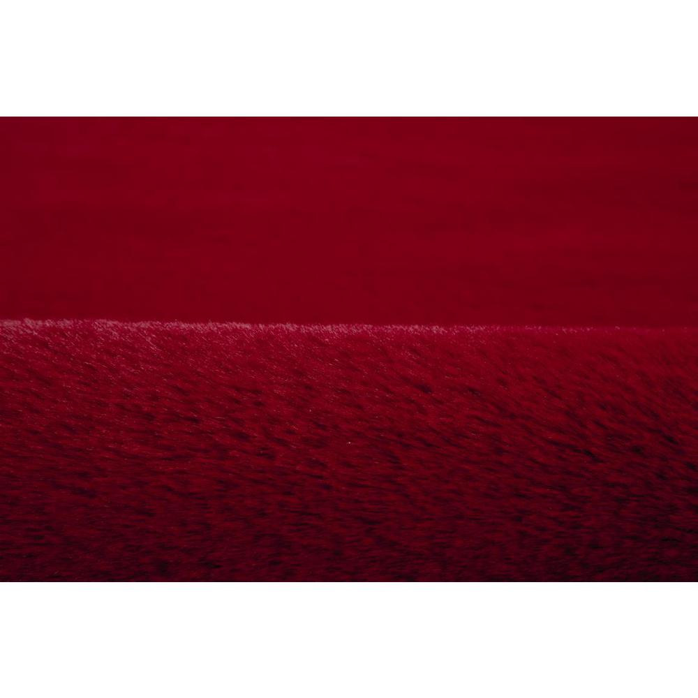 FAUX RABBIT FUR RED RB03  7'6" X 9'6". Picture 7