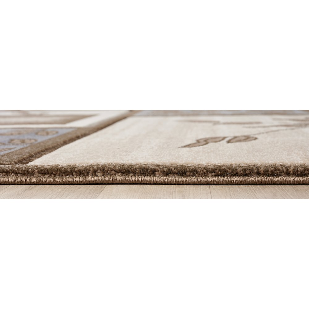 Alexia 11 Traditional Patchwork Area Rug – Blue, Brown & Beige. Picture 6