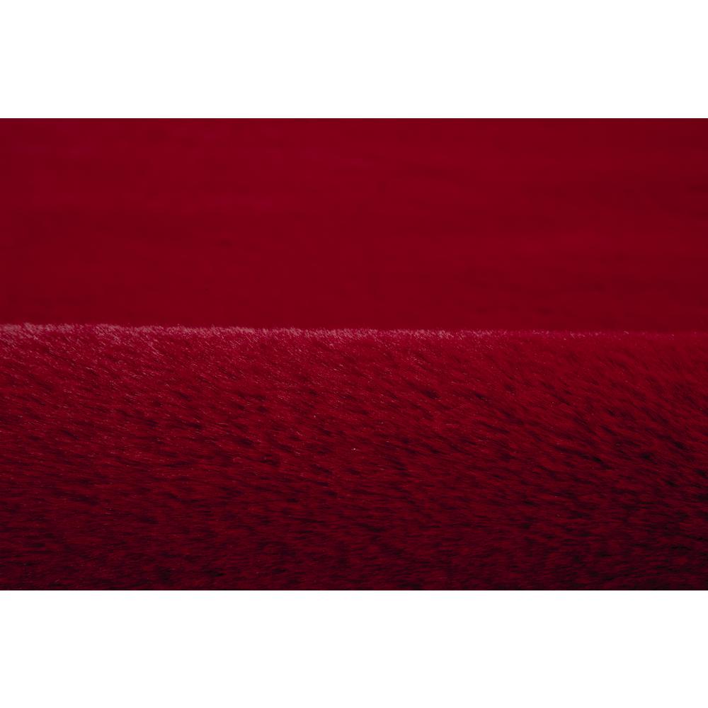 FAUX RABBIT FUR RED RB03  7'6" X 9'6". Picture 18