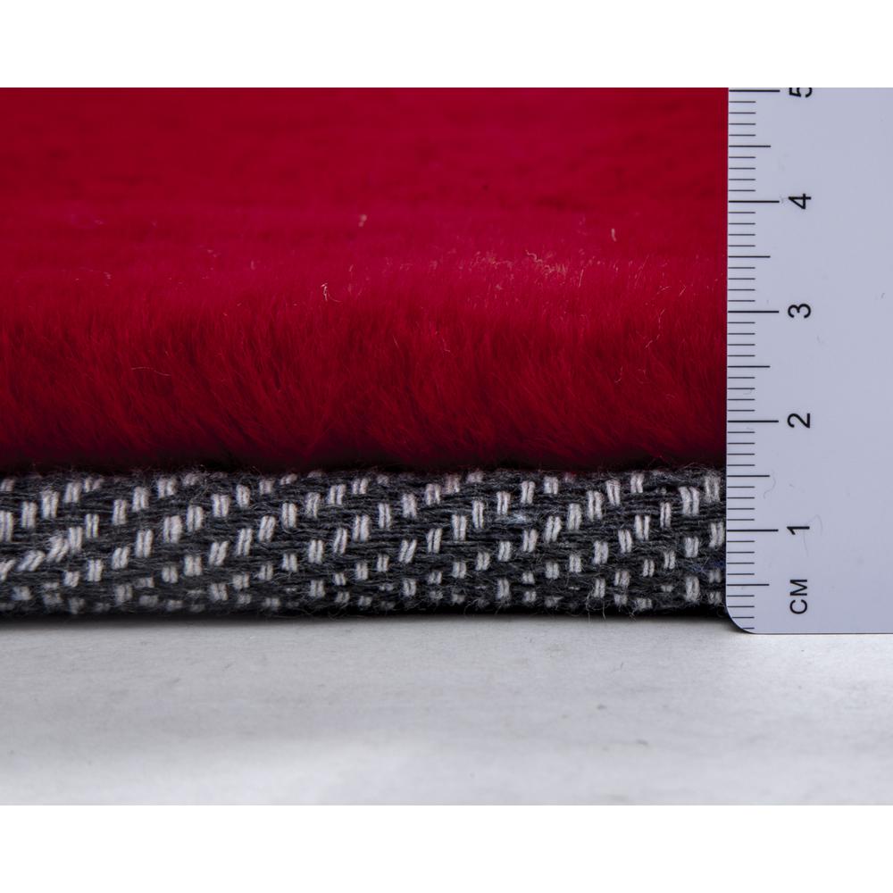 FAUX RABBIT FUR RED RB03  7'6" X 9'6". Picture 19