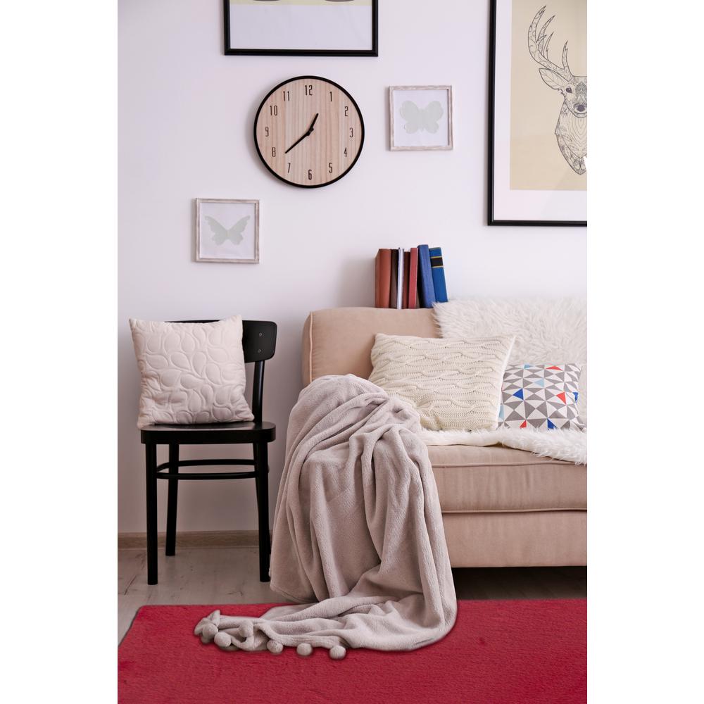 FAUX RABBIT FUR RED RB03  7'6" X 9'6". Picture 14