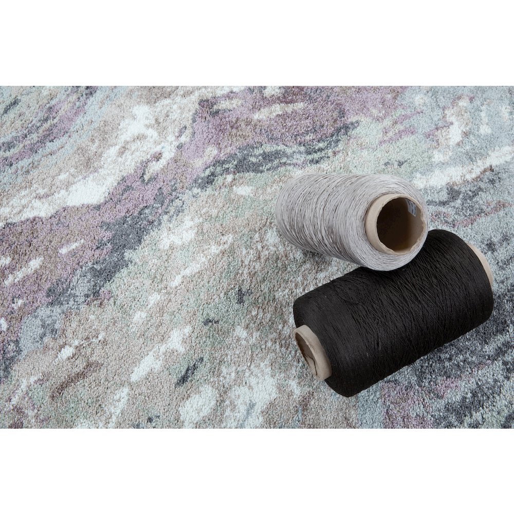 Artemis 01 Abstract Marble Runner Rug – Gray / Blush. Picture 3