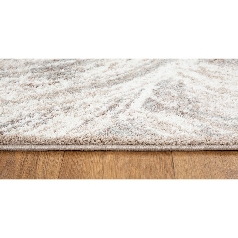Artemis 02 Abstract Swirl Runner Rug – Ivory / Taupe. Picture 2