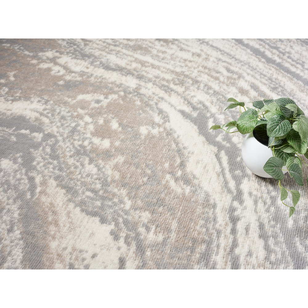 Atlas 03 Marble Swirl Light Gray & Cream Area Rug. Picture 6