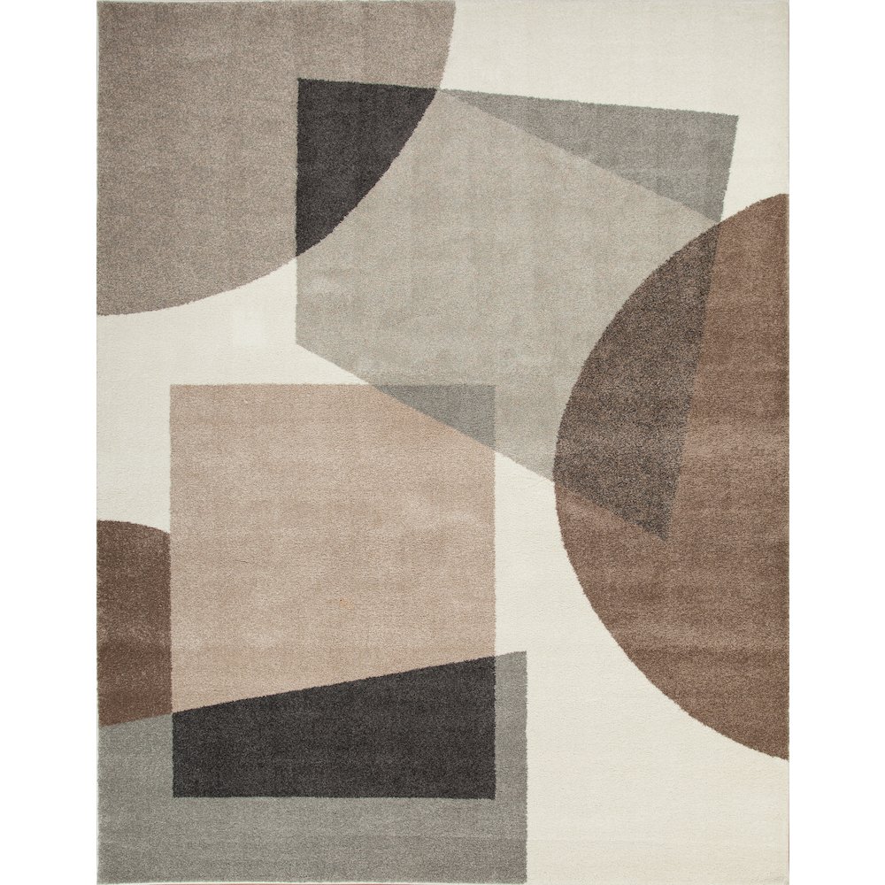 Bora 03 Modern Abstract Area Rug - Beige, Taupe & Brown. Picture 1