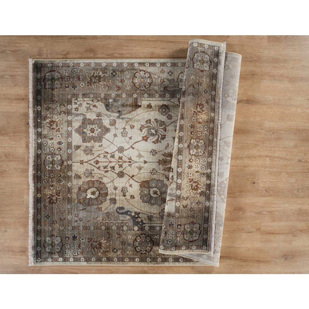 Ana 16 Traditional Floral Area Rug – Beige. Picture 3