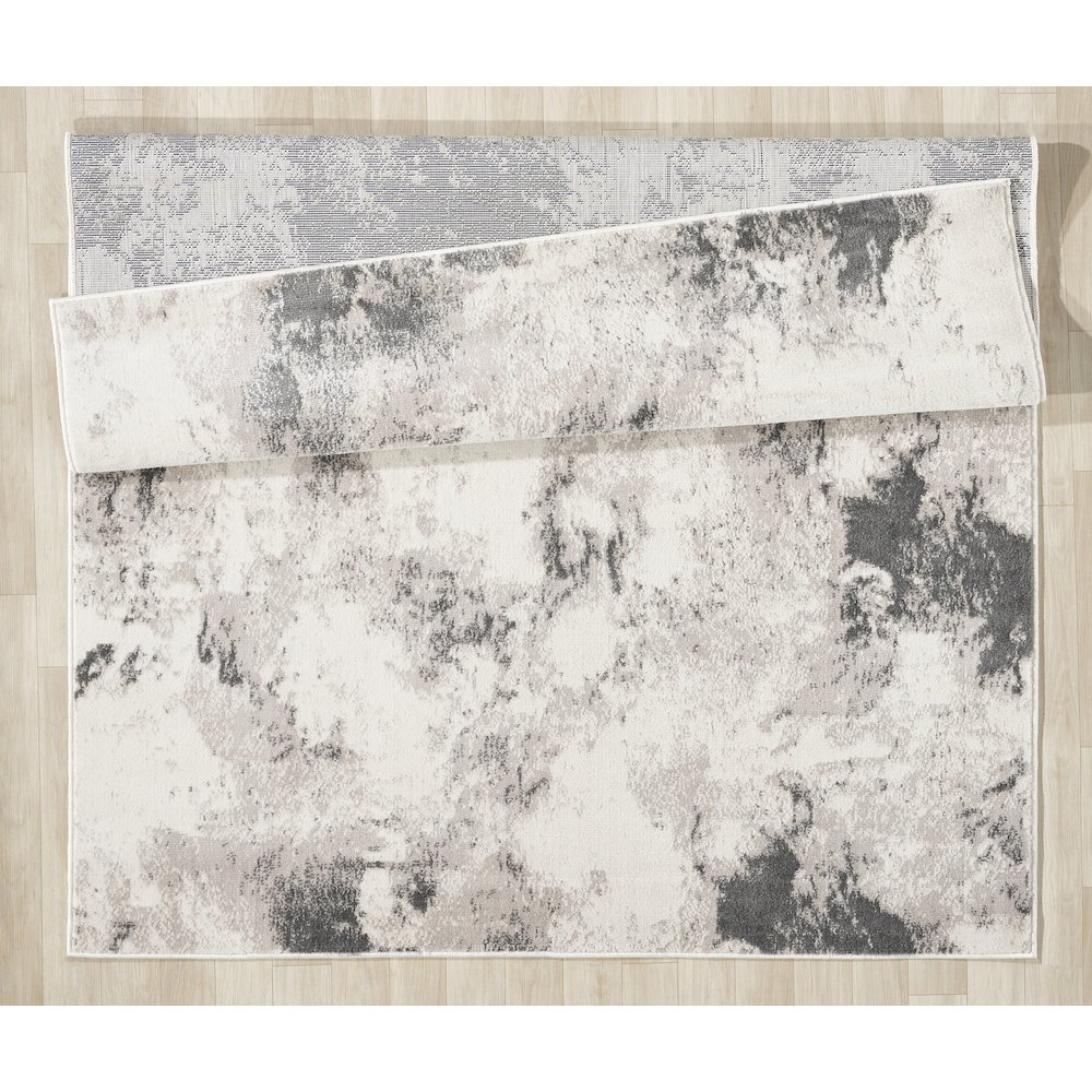 Atlas 04 Distressed Ivory & Stone Gray Area Rug. Picture 4