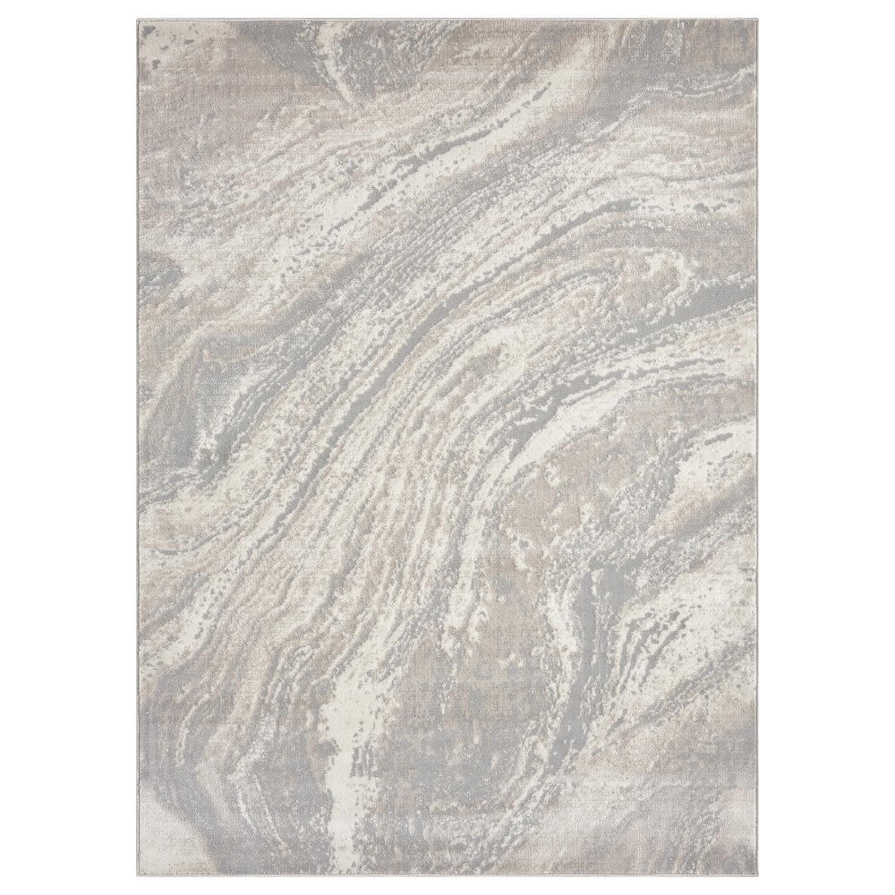 Atlas 03 Marble Swirl Light Gray & Cream Area Rug. Picture 1
