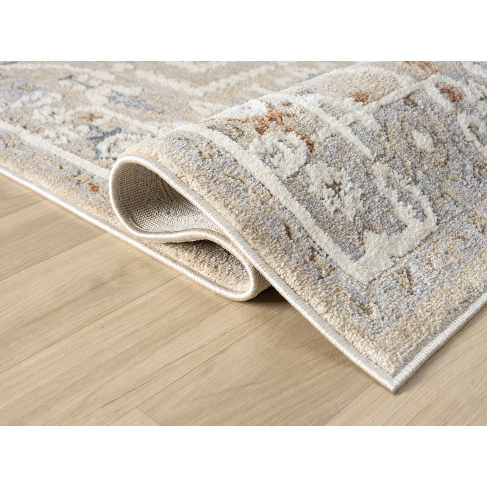 Babylon 03 Transitional Geometric Area Rug -  Beige & Multi. Picture 3