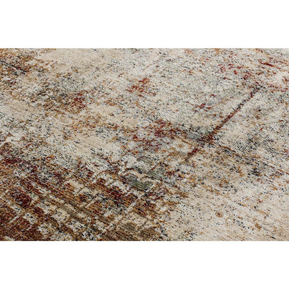 Ana 18 Abstract Distressed Area Rug – Brown/ Ivory. Picture 5