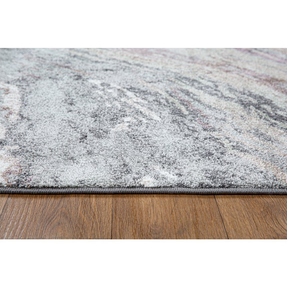 Artemis 01 Abstract Marble Area Rug – Gray / Blush. Picture 4