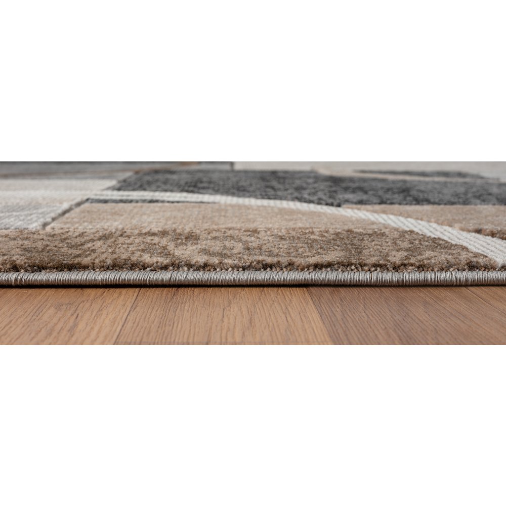 Alexia 06 Modern Abstract Area Rug – Beige, Brown & Gray. Picture 6