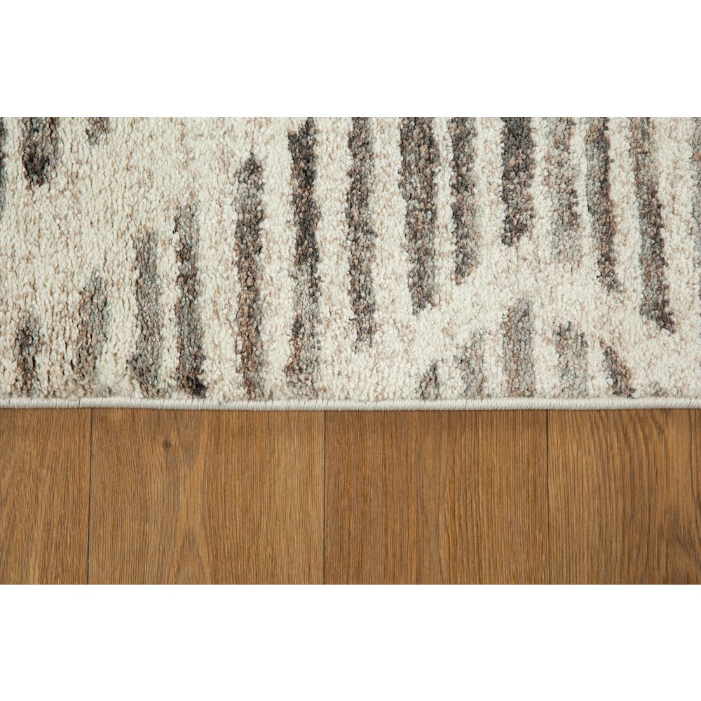 Bora 01 Geometric Diamond Area Rug - Ivory, Beige & Brown. Picture 2