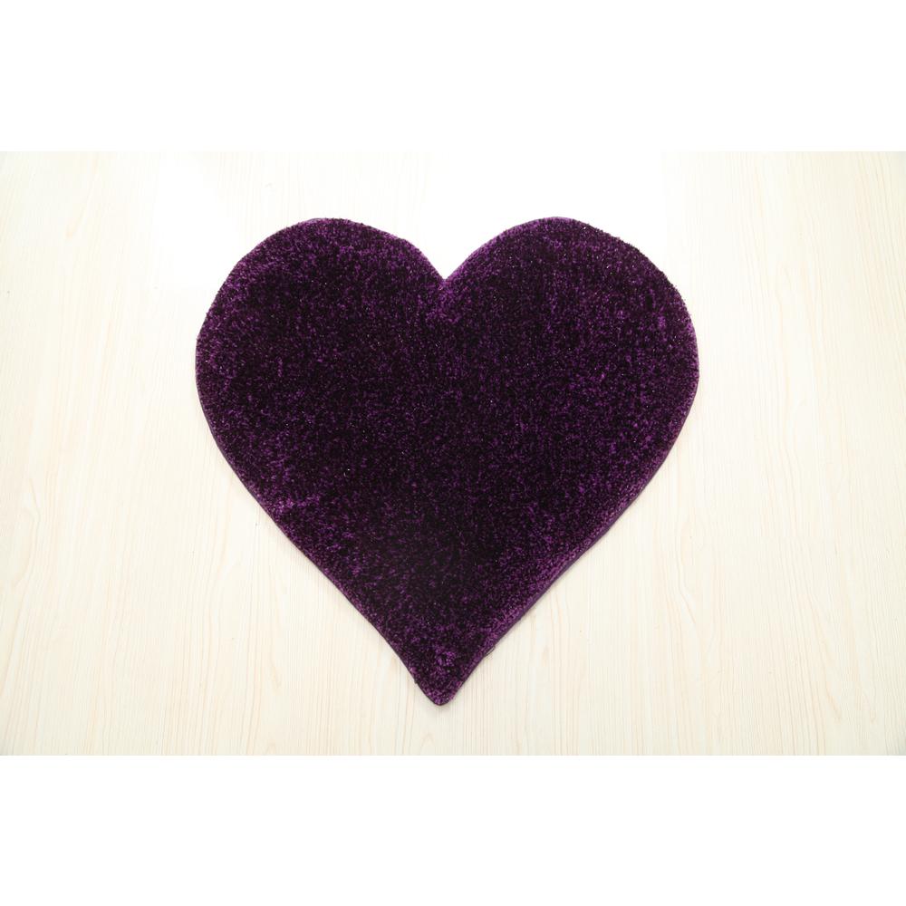 HEART D.PURPLE 2'4 X 2'4. Picture 1