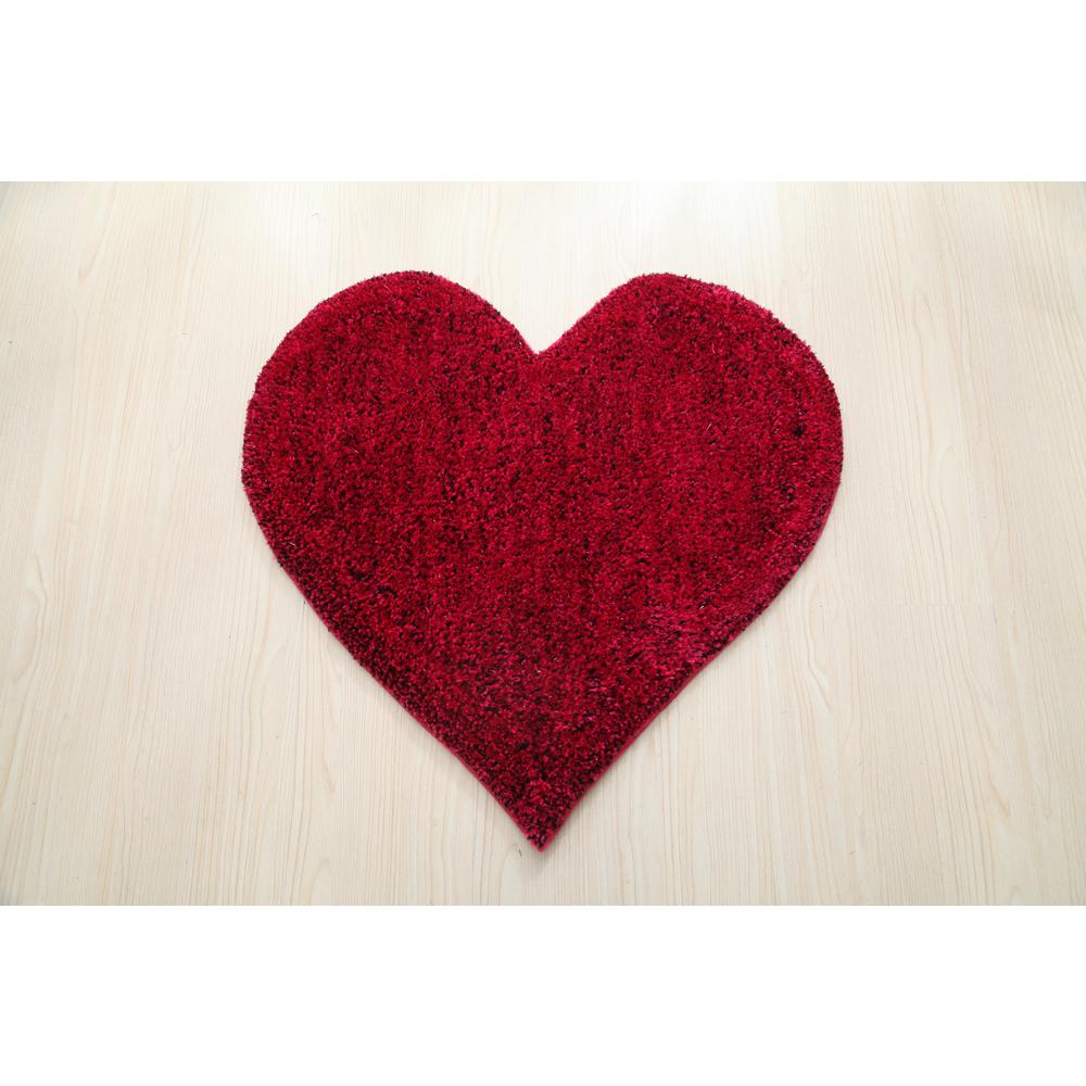 HEART ROSE/BLACK 2'4 X 2'4. Picture 1