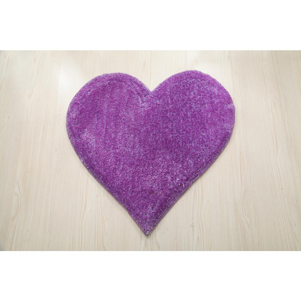 HEART L.PURPLE 2'4 X 2'4. Picture 1