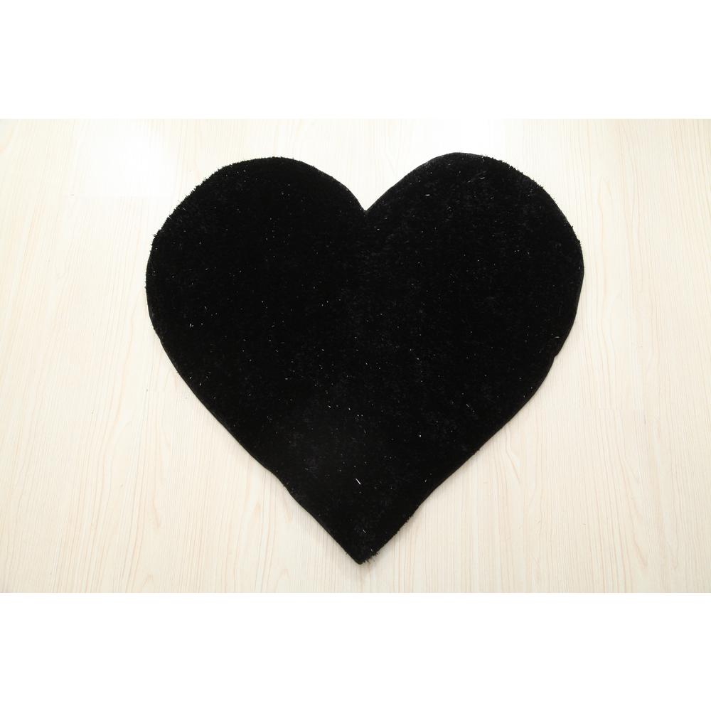 HEART BLACK 2'4 X 2'4. Picture 1
