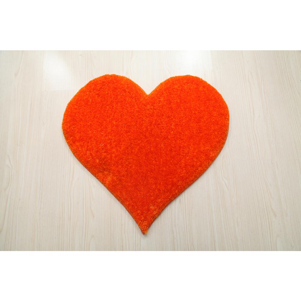 HEART ORANGE  2'4 X 2'4. Picture 1