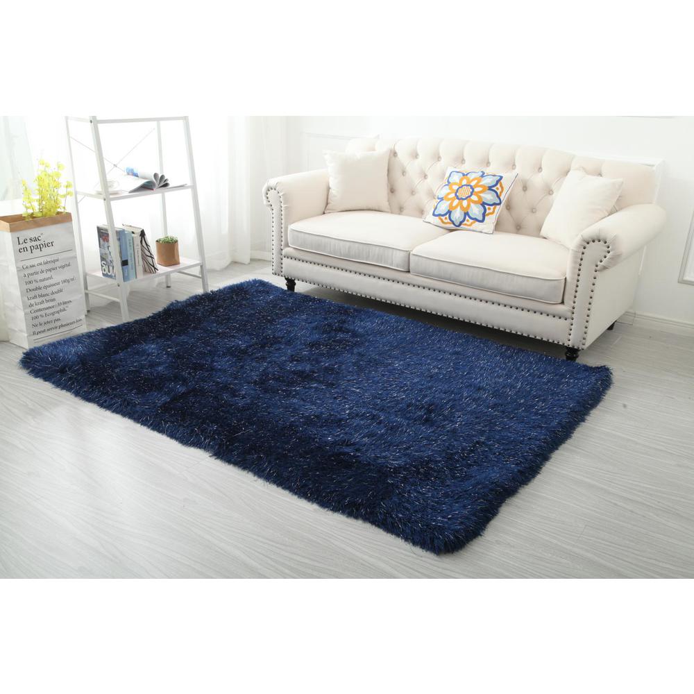 MANHATTTAN 03 NAVY BLUE   2'5 X 4' RECTANGLE. Picture 3