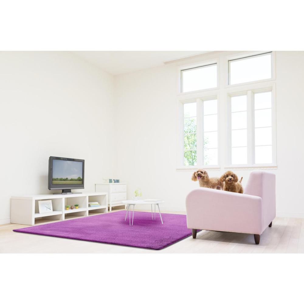 FAUX RABBIT FUR PURPLE RB11 2'4" X 7'6". Picture 5
