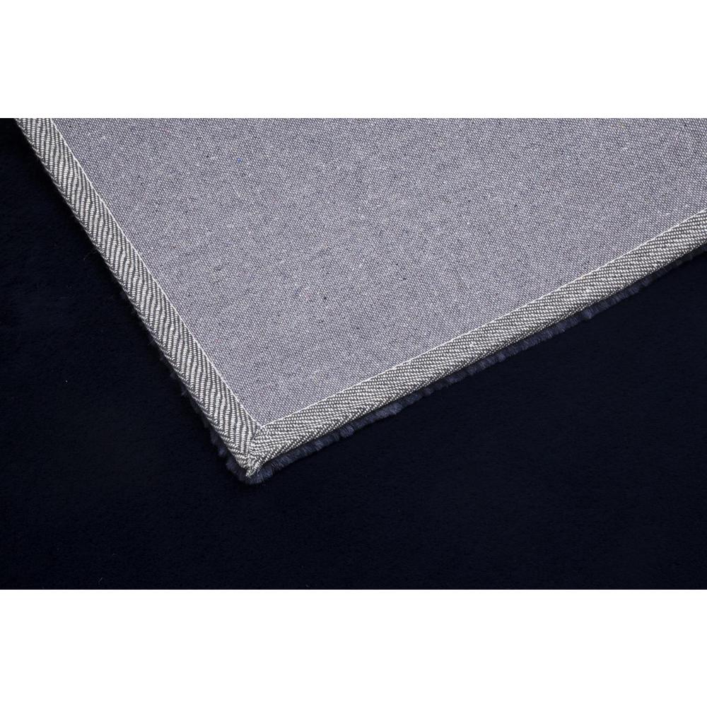 FAUX RABBIT FUR NAVY RB13  2'4" X 7'6". Picture 2