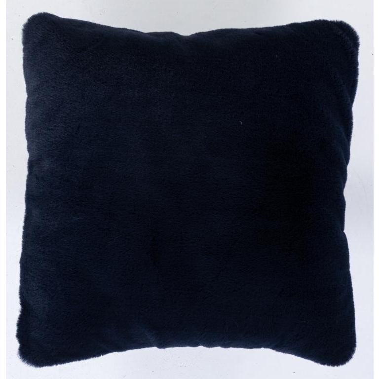 FAUX RABBIT FUR NAVY RB13  2'4" X 7'6". Picture 10
