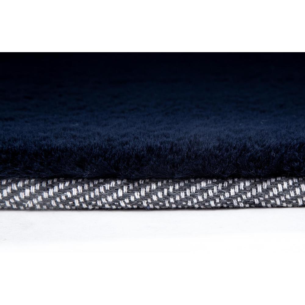 FAUX RABBIT FUR NAVY RB13  2'4" X 7'6". Picture 5