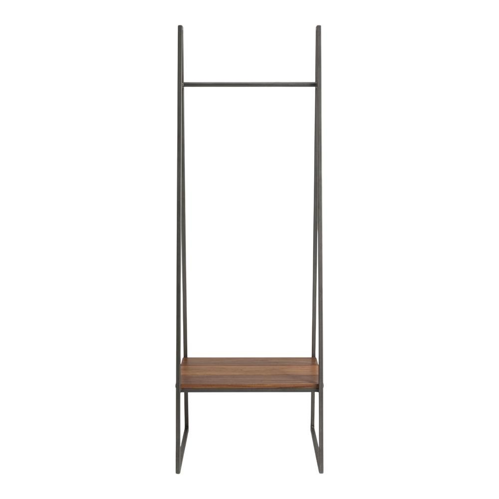 A-Frame Metal Rack With Lower Wood Shelf. Picture 1
