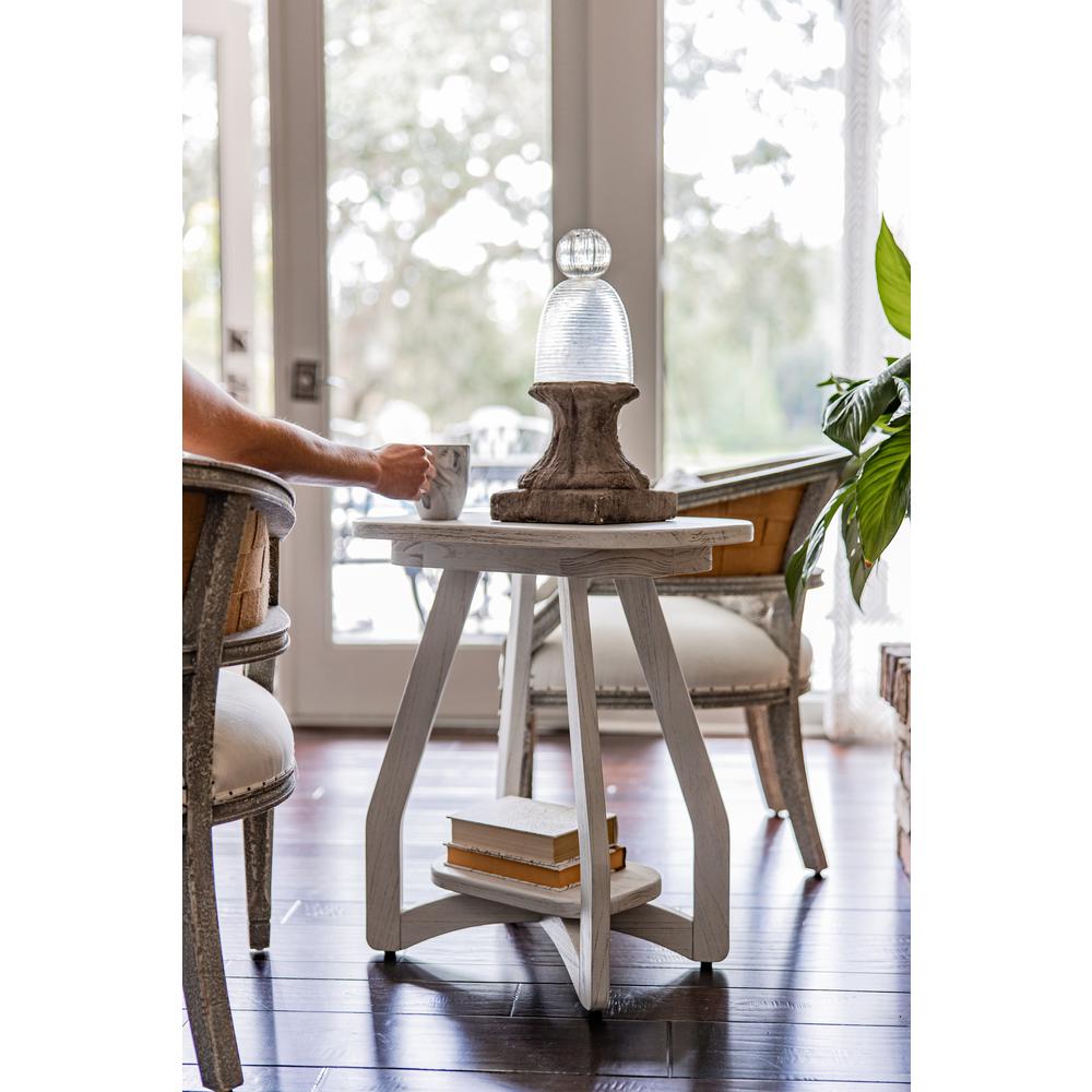 Surfside - Chairside Table - Weathered White Finish. Picture 7