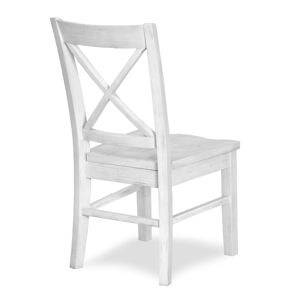 Surfside - X-Back Dining Chair - Set of 2 - Weathered White Finish. Picture 8