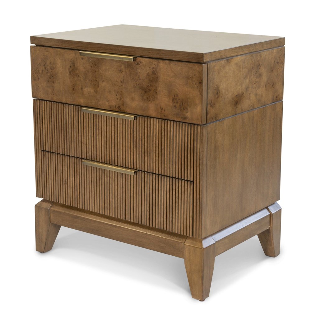 Manhattan Valley - 3 Drawer Nightstand with Power Strip, USB-A and USB-C Port