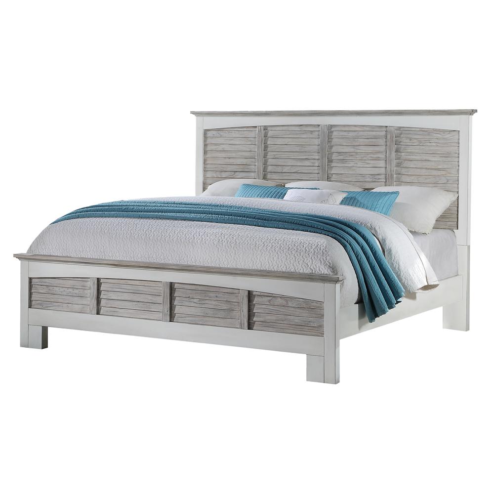 Islamorada - Bed - King - Dapple Grey and Blanc Finish. Picture 1