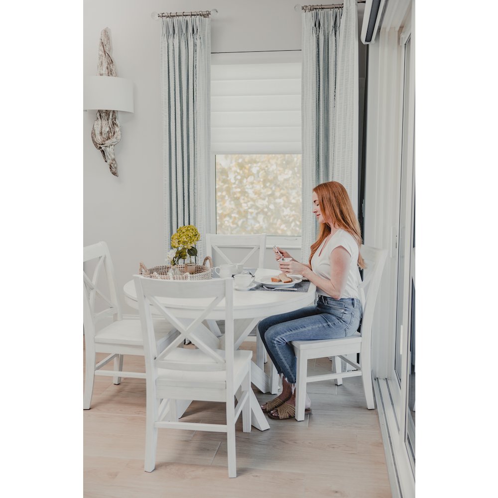 Surfside - X-Back Dining Chair - Set of 2 - Weathered White Finish. Picture 7
