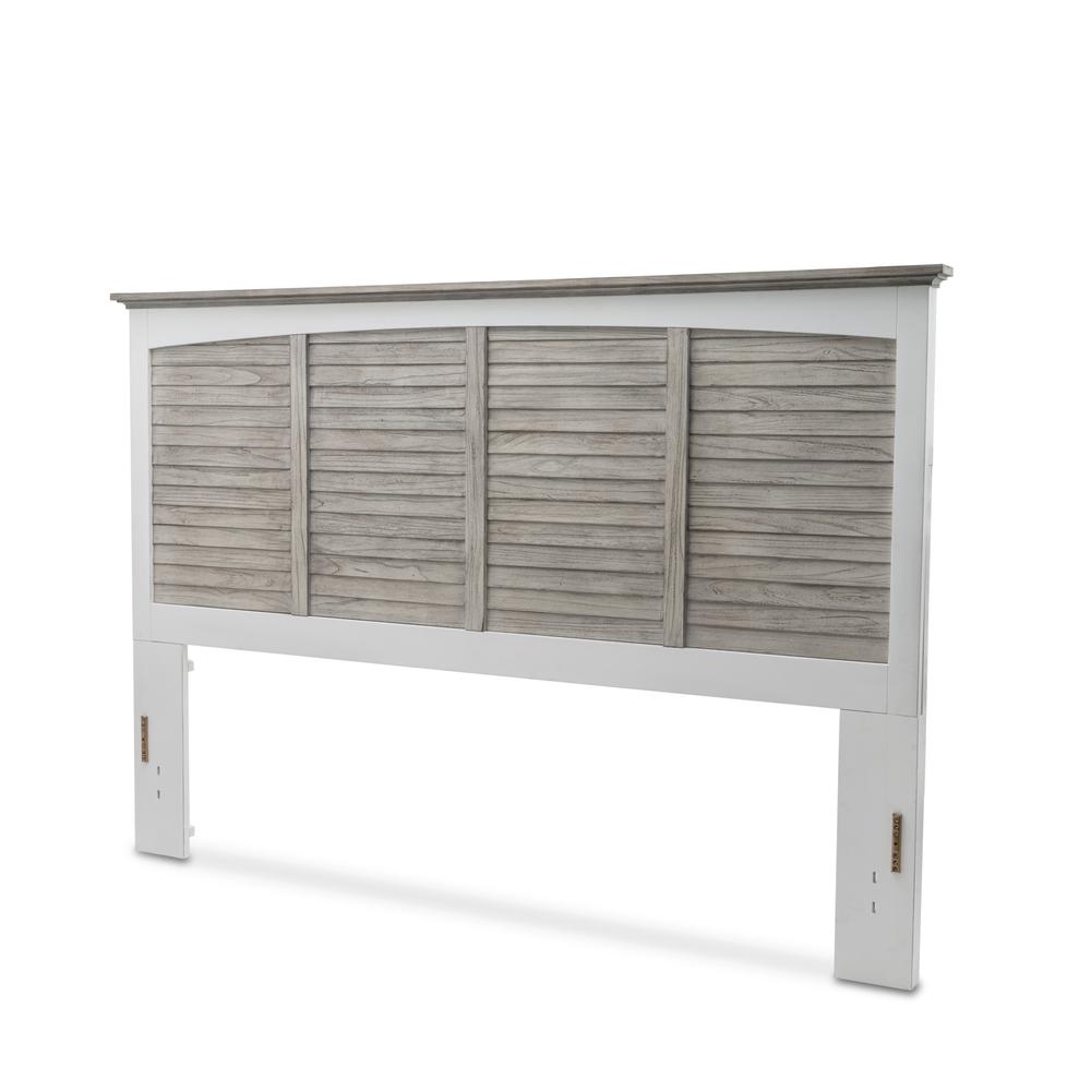 Islamorada - Headboard - King - Dapple Grey and Blanc Finish. Picture 1