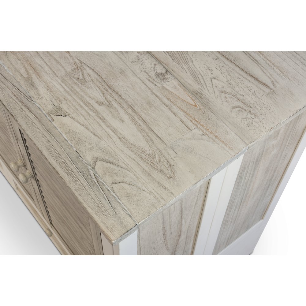 Islamorada - Queen Size Cabinet Bed with Mattress - Dapple Grey and Blanc Finish. Picture 6