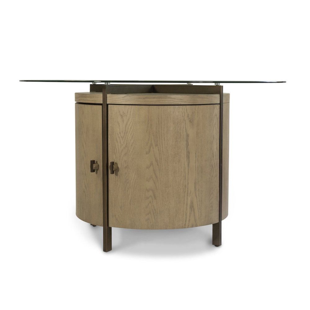 Rio Vista - 54" Round Dining Table with Storage - Muted Earth Tones and Clay. Picture 14