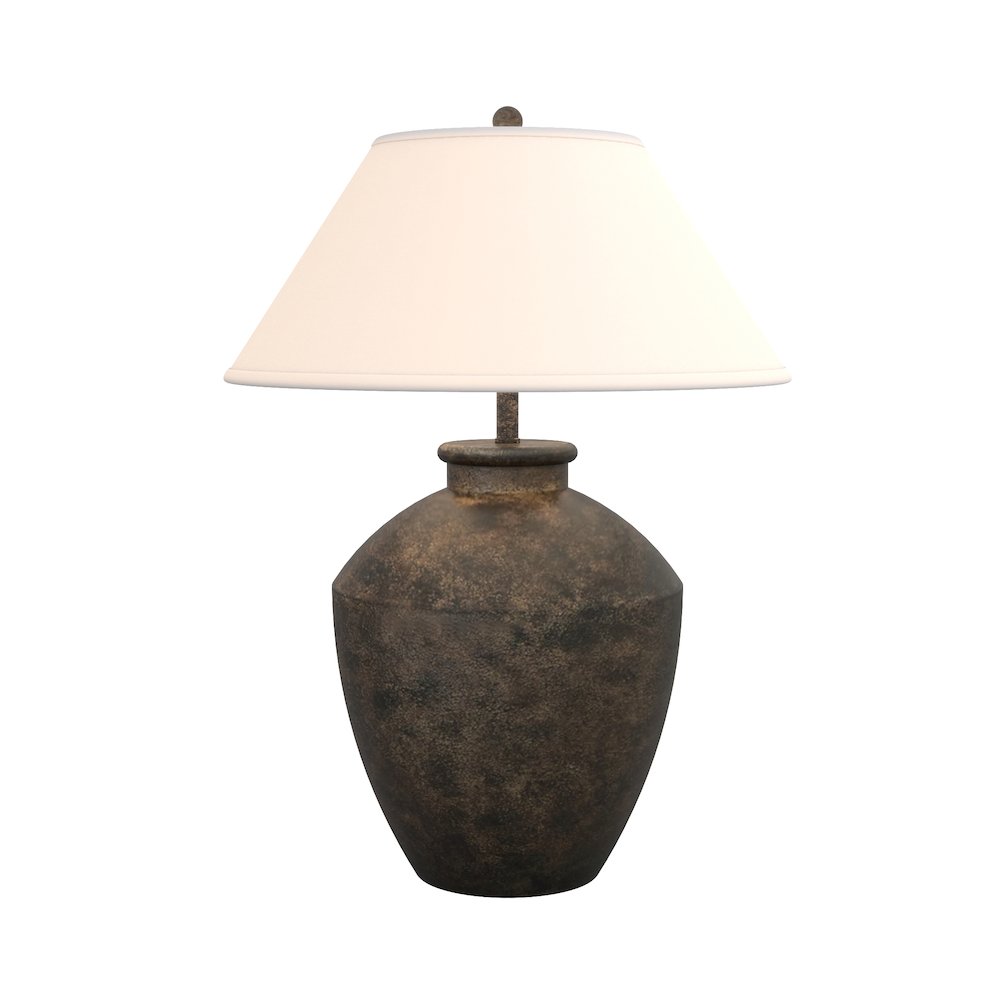 Terracotta - 30.5" Resin Table Lamp - Black, Bronze Finish. Picture 1
