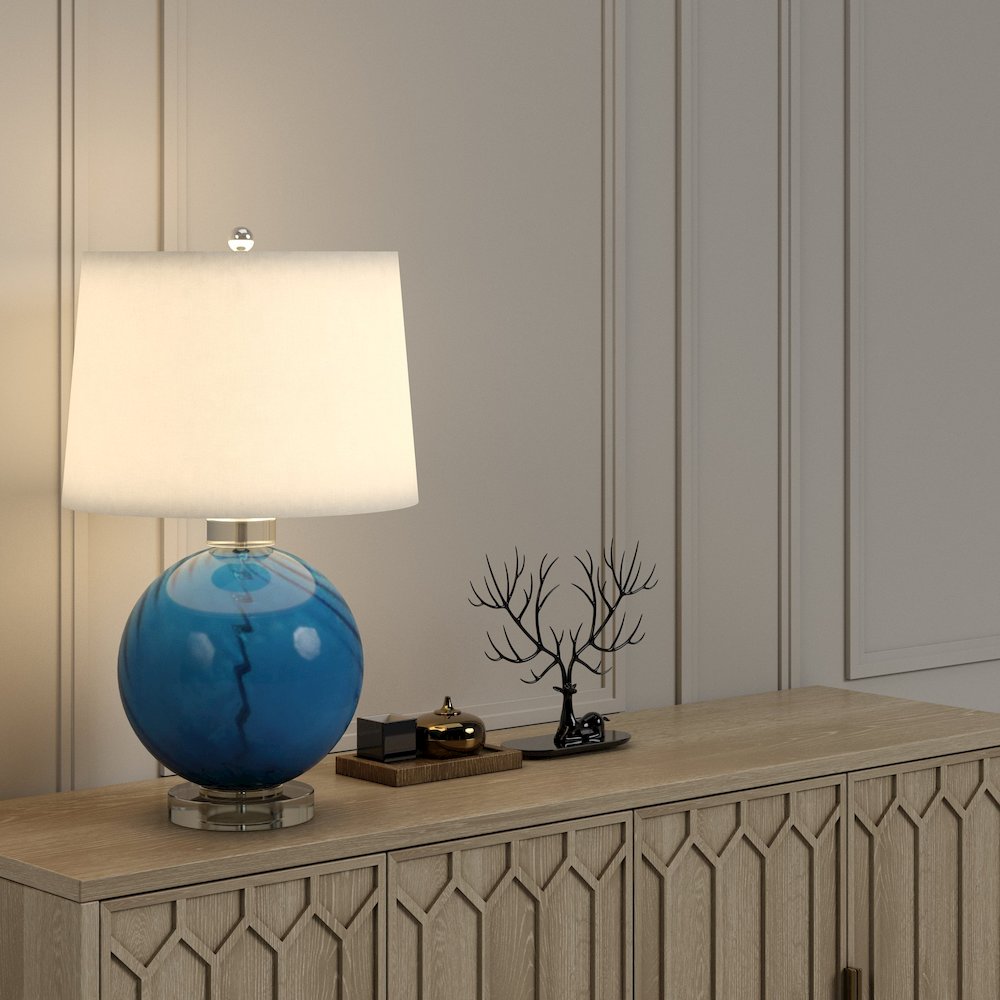 Clarity, 28" Cobalt Blue Glass Table Lamp (1/Box). Picture 1
