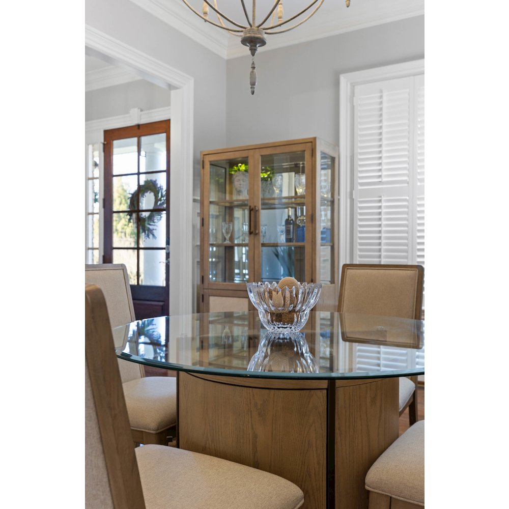 Rio Vista - 54" Round Dining Table with Storage - Muted Earth Tones and Clay. Picture 10